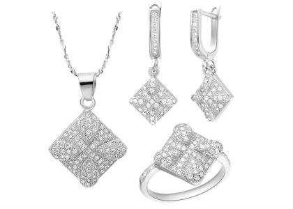 White Gold Plated | Fashion Pendant Sets